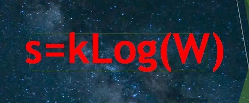 Boltzmann's entropy equation.